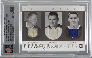 2006-07 In the Game Ultimate Memorabilia 7th Edition - Retro Teammates - Silver #_JBDKTH - Johnny Bower, Dave Keon, Tim Horton /25 [Uncirculated]