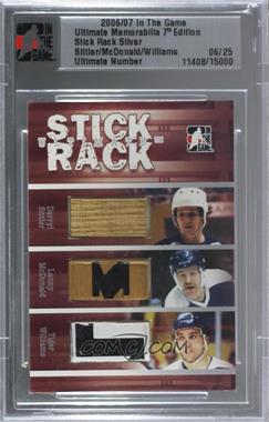 2006-07 In the Game Ultimate Memorabilia 7th Edition - Stick Rack - Silver #_SMW - Darryl Sittler, Lanny McDonald, Tiger Williams /25 [Uncirculated]