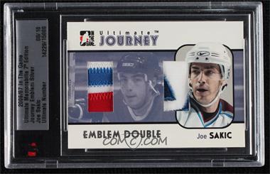 2006-07 In the Game Ultimate Memorabilia 7th Edition - Ultimate Journey Emblem - Silver Double #JS - Joe Sakic /10 [Uncirculated]