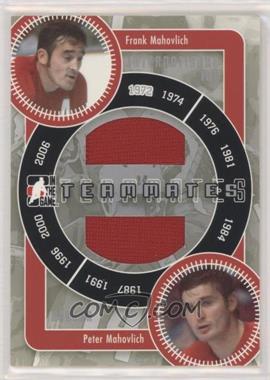 2006-07 In the Game-Used International Ice Signature Series - Teammates - Silver #IT-22 - Frank Mahovlich, Peter Mahovlich /70