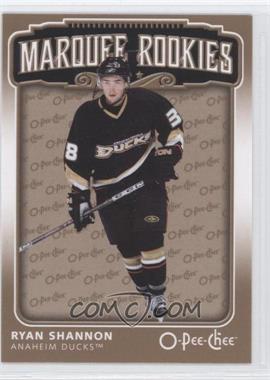 2006-07 O-Pee-Chee - [Base] #537 - Marquee Rookies - Ryan Shannon