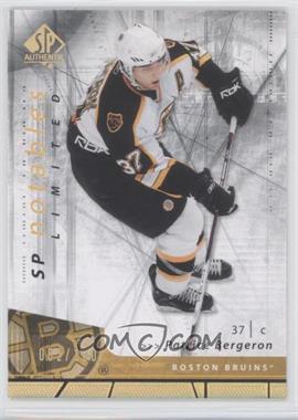 2006-07 SP Authentic - [Base] - Limited #143 - SP Notables - Patrice Bergeron /100