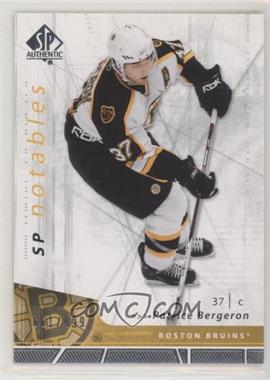 2006-07 SP Authentic - [Base] #143 - SP Notables - Patrice Bergeron /999