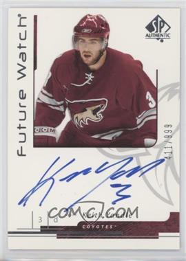 2006-07 SP Authentic - [Base] #195 - Future Watch Autographs - Keith Yandle /999