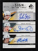 Patrice Bergeron, Brad Boyes, Phil Kessel #/25