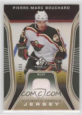 2006-07 SP Game Used Edition - Authentic Fabrics - Gold Jersey #AF-BO - Pierre-Marc Bouchard /100