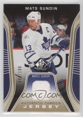 2006-07 SP Game Used Edition - Authentic Fabrics - Gold Jersey #AF-MS - Mats Sundin /100