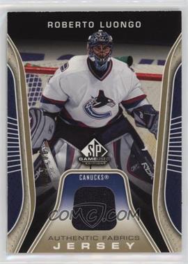 2006-07 SP Game Used Edition - Authentic Fabrics - Gold Jersey #AF-RL - Roberto Luongo /100