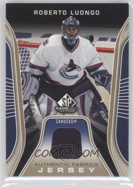 2006-07 SP Game Used Edition - Authentic Fabrics - Gold Jersey #AF-RL - Roberto Luongo /100