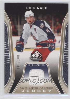 2006-07 SP Game Used Edition - Authentic Fabrics - Gold Jersey #AF-RN - Rick Nash /100