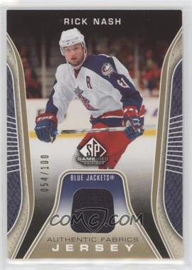 2006-07 SP Game Used Edition - Authentic Fabrics - Gold Jersey #AF-RN - Rick Nash /100