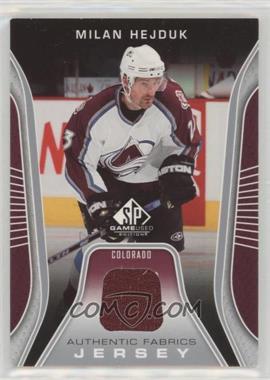 2006-07 SP Game Used Edition - Authentic Fabrics - Jersey #AF-MH - Milan Hejduk [EX to NM]