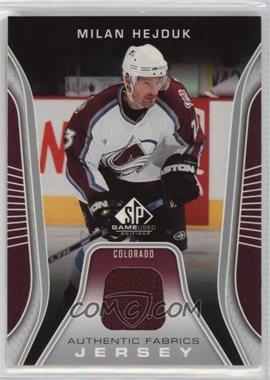 2006-07 SP Game Used Edition - Authentic Fabrics - Jersey #AF-MH - Milan Hejduk
