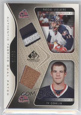 2006-07 SP Game Used Edition - Authentic Fabrics Dual - Patch #AF2-LC - Pascal Leclaire, Ty Conklin /25