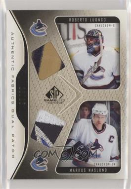 2006-07 SP Game Used Edition - Authentic Fabrics Dual - Patch #AF2-NL - Roberto Luongo, Markus Naslund /25