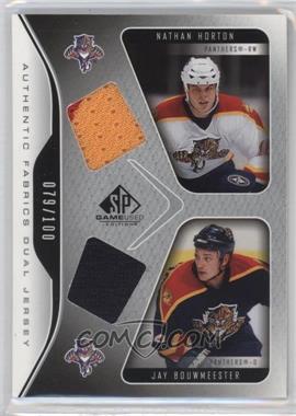 2006-07 SP Game Used Edition - Authentic Fabrics Dual #AF2-BH - Nathan Horton, Jay Bouwmeester /100