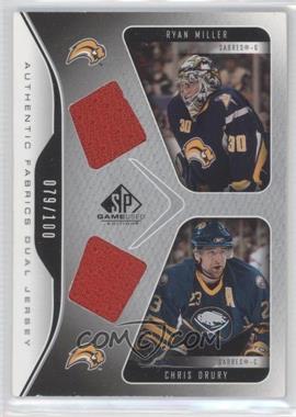 2006-07 SP Game Used Edition - Authentic Fabrics Dual #AF2-DM - Ryan Miller, Chris Drury /100