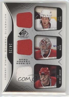 2006-07 SP Game Used Edition - Authentic Fabrics Triple #AF3-CAR -  Eric Staal, Cam Ward, Rod Brind'Amour /25