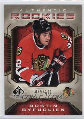 2006-07 SP Game Used Edition - [Base] - Gold #110 - Authentic Rookies - Dustin Byfuglien /100