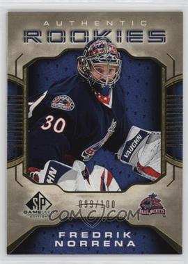 2006-07 SP Game Used Edition - [Base] - Gold #112 - Authentic Rookies - Fredrik Norrena /100