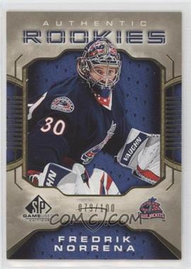 2006-07 SP Game Used Edition - [Base] - Gold #112 - Authentic Rookies - Fredrik Norrena /100