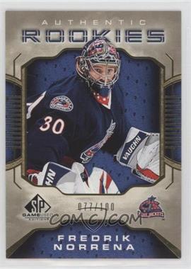 2006-07 SP Game Used Edition - [Base] - Gold #112 - Authentic Rookies - Fredrik Norrena /100