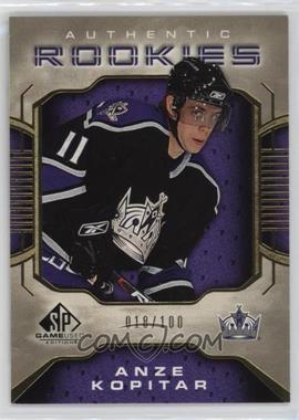 2006-07 SP Game Used Edition - [Base] - Gold #122 - Authentic Rookies - Anze Kopitar /100