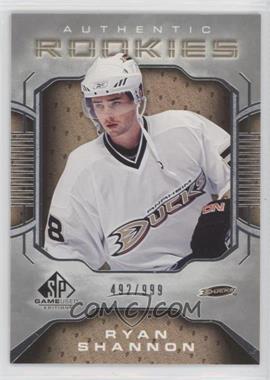 2006-07 SP Game Used Edition - [Base] #102 - Authentic Rookies - Ryan Shannon /999