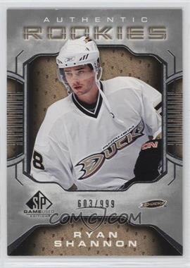2006-07 SP Game Used Edition - [Base] #102 - Authentic Rookies - Ryan Shannon /999