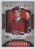 Authentic Rookies - Guillaume Latendresse #/999