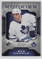 Authentic Rookies - Ben Ondrus #/999