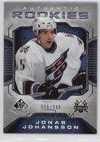 Authentic Rookies - Jonas Johansson #/999