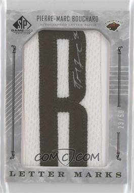 2006-07 SP Game Used Edition - Letter Marks #LM-PI - Pierre-Marc Bouchard /50