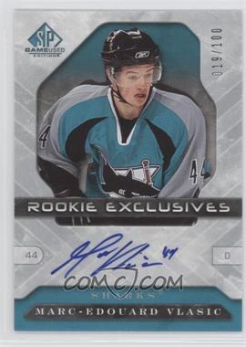 2006-07 SP Game Used Edition - Rookie Exclusives Autographs #RE-MV - Marc-Edouard Vlasic /100