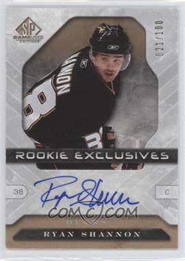 2006-07 SP Game Used Edition - Rookie Exclusives Autographs #RE-RS - Ryan Shannon /100