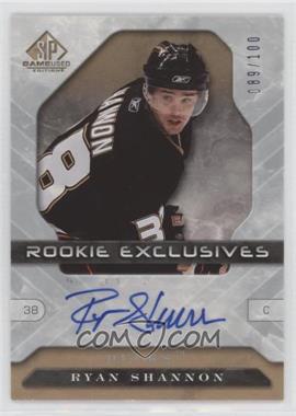 2006-07 SP Game Used Edition - Rookie Exclusives Autographs #RE-RS - Ryan Shannon /100