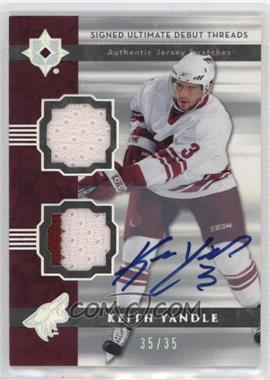 2006-07 Ultimate Collection - Ultimate Debut Jerseys - Signatures #DJ-KY - Keith Yandle /35