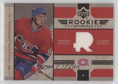 2006-07 Upper Deck - Rookie Materials #RM-GL - Guillaume Latendresse