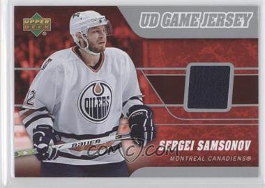 2006-07 Upper Deck - UD Game Jersey #J-SS - Sergei Samsonov