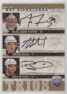 2006-07 Upper Deck Be a Player - Signatures Trios #T-FSM - Marc-Andre Fleury, Jordan Staal, Ryan Malone /25
