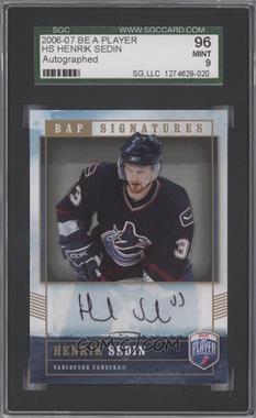 2006-07 Upper Deck Be a Player - Signatures #HS - Henrik Sedin [SGC 9 MINT]