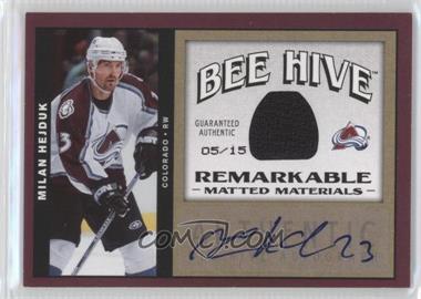 2006-07 Upper Deck Bee Hive - Matted Materials - Remarkable #MM-MH - Milan Hejduk /15