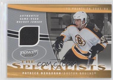 2006-07 Upper Deck Power Play - The Specialists #S-PB - Patrice Bergeron