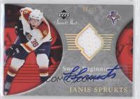 Sweet Beginnings Rookie Jersey - Janis Sprukts #/25