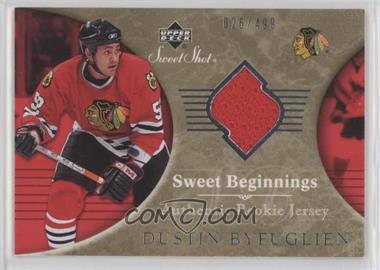 2006-07 Upper Deck Sweet Shot - [Base] #114 - Sweet Beginnings Rookie Jersey - Dustin Byfuglien /499