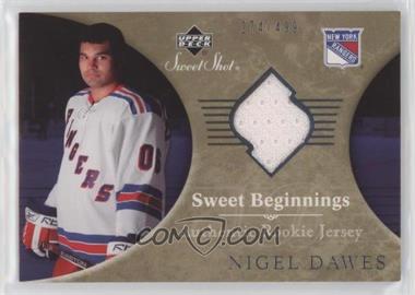 2006-07 Upper Deck Sweet Shot - [Base] #138 - Sweet Beginnings Rookie Jersey - Nigel Dawes /499