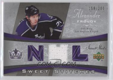 2006-07 Upper Deck Sweet Shot - Sweet Stitches #SS-AF - Alexander Frolov /200