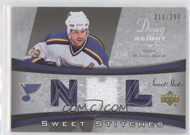 2006-07 Upper Deck Sweet Shot - Sweet Stitches #SS-DW - Doug Weight /200