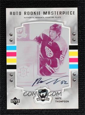 2006-07 Upper Deck The Cup - [Base] - Rookie Masterpieces Printing Plate Magenta Framed Autographs #M-91 - Nate Thompson /1