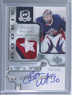2006-07 Upper Deck The Cup - [Base] #123 - Rookie Patch Autograph - Fredrik Norrena /249